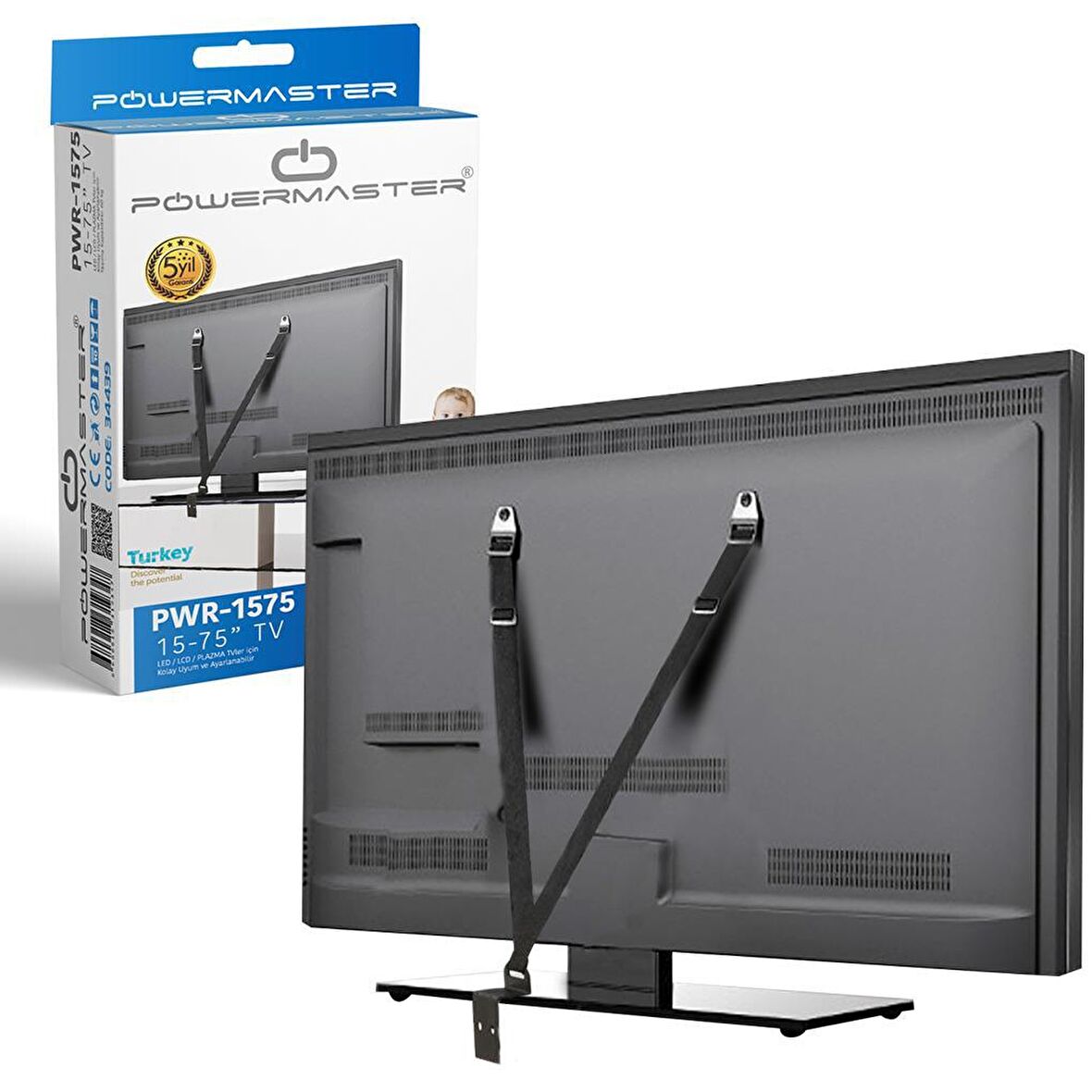 Powermaster PWR-1575 15"-75" Lcd Led Tv Bebek Güvenlik Kemeri 