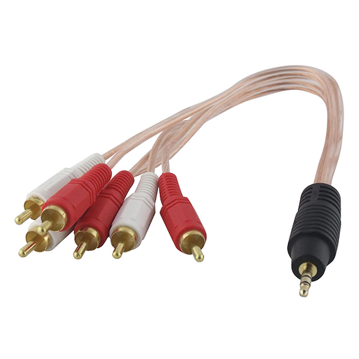 3.5 MM STEREO ERKEK / 6 RCA ERKEK 5+1 KABLO