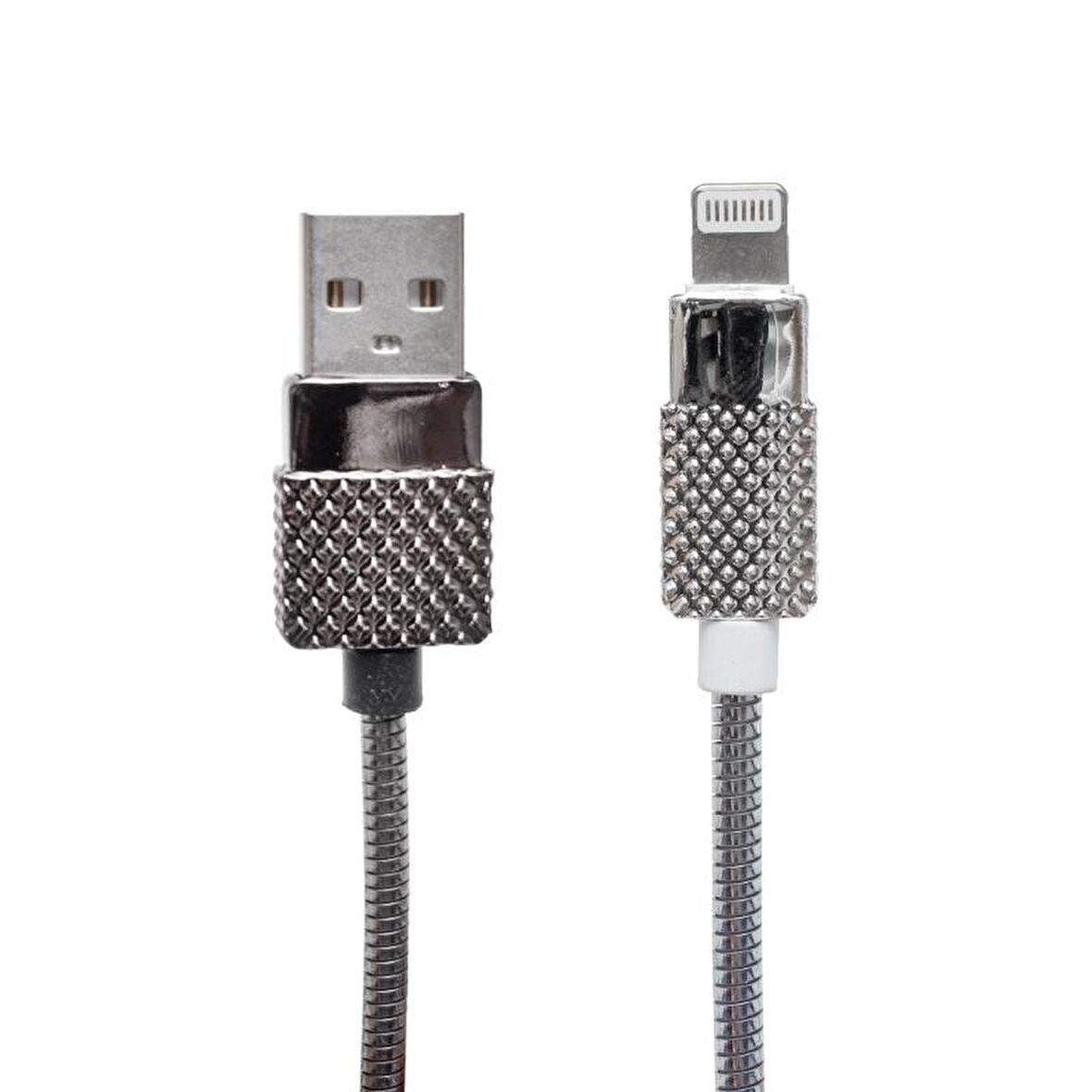 POWERMASTER METAL YAYLI IPHONE LIGHTNING USB DATA VE ŞARJ KABLOSU 1 METRE