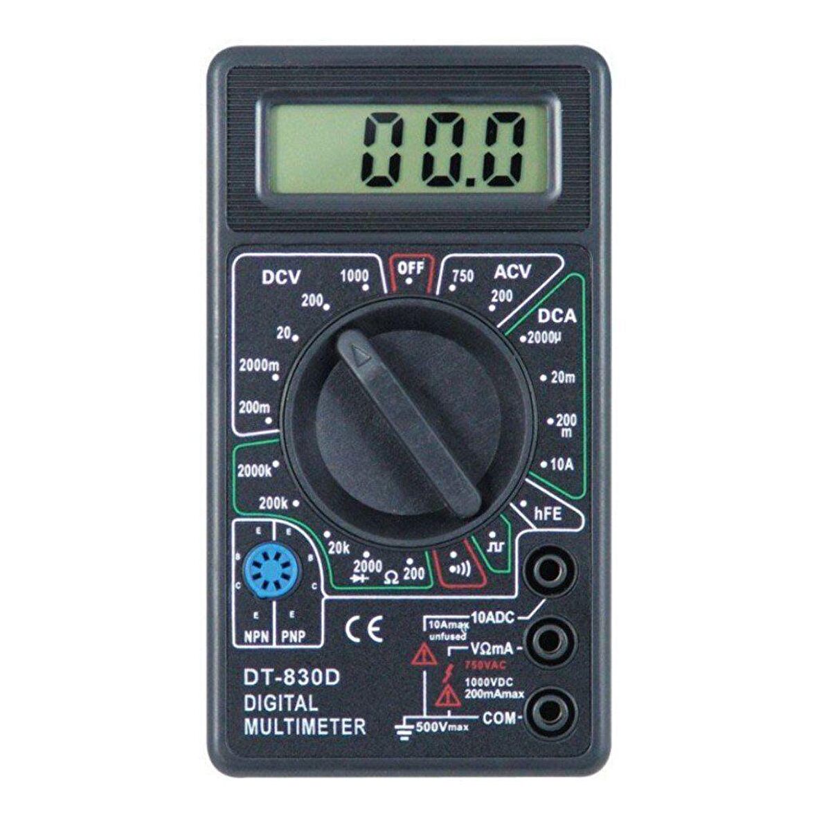 Powermaster DT-830D Dijital Akım Voltaj Direnç Ölçer Multimetre Ölçü Aleti