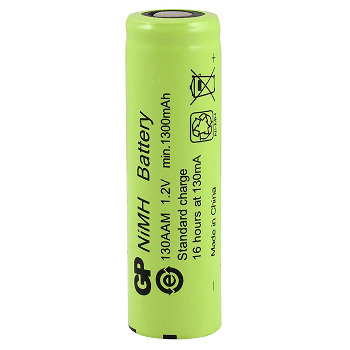 GP 1300mA 1.2V Düz Kafa Şarjlı AA Kalem Pil 130AAM