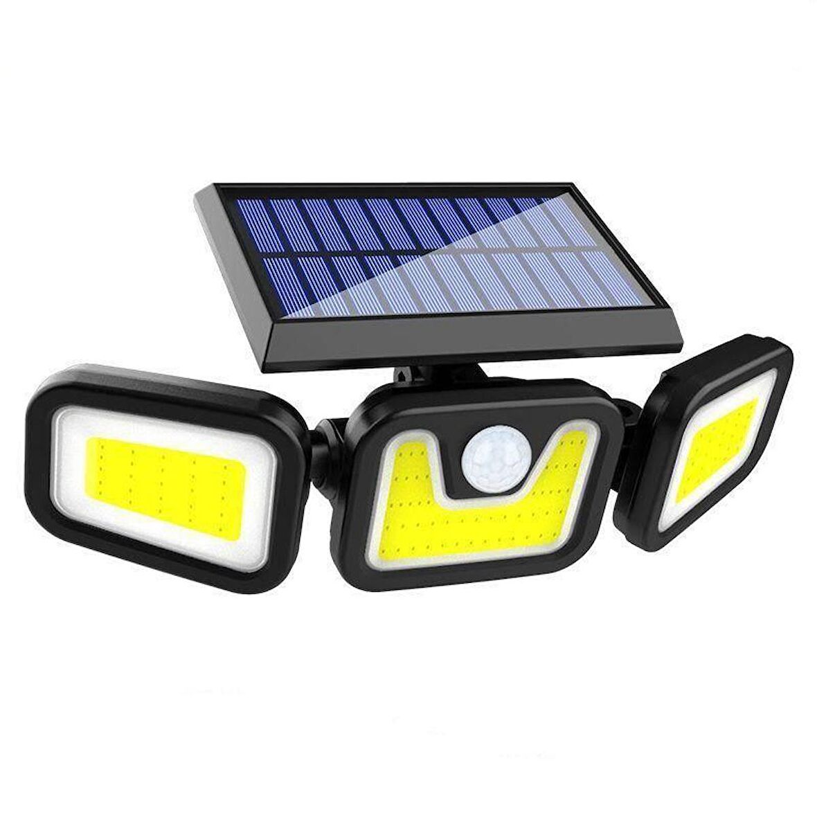 Powermaster 7275 MX-W771B Sensörlü 3 Modlu 90 Cob Ledli Solar Aydınlatmalı Duvar Lambası