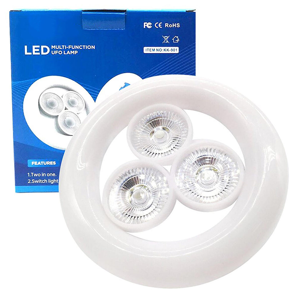 POWERMASTER KK-901 E27 DUY 36 WATT BEYAZ 3LÜ UFO LED LAMBA