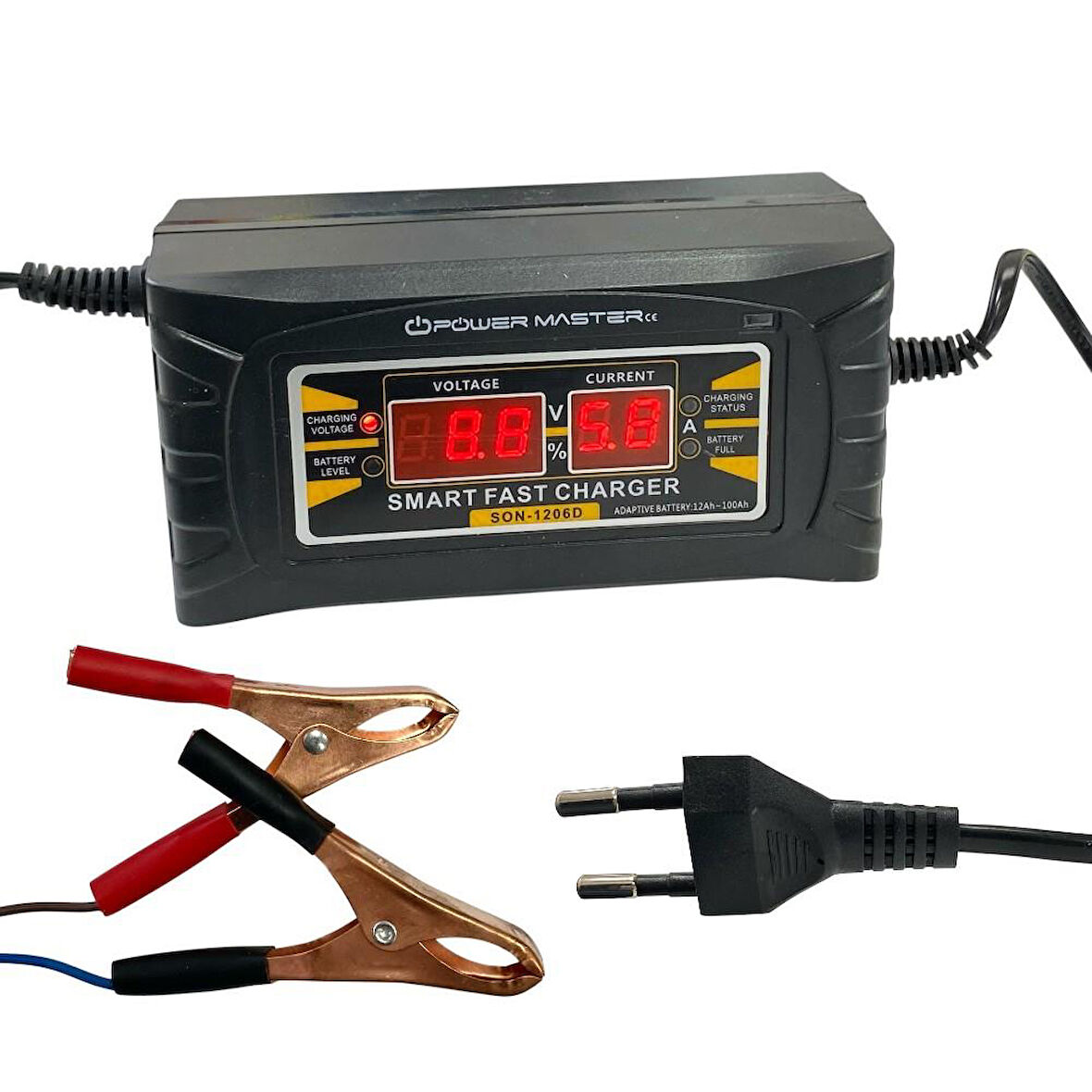 Powermaster SON-1206D 12Volt 6Amper Dijital Akıllı Akü Şarj Cihazı
