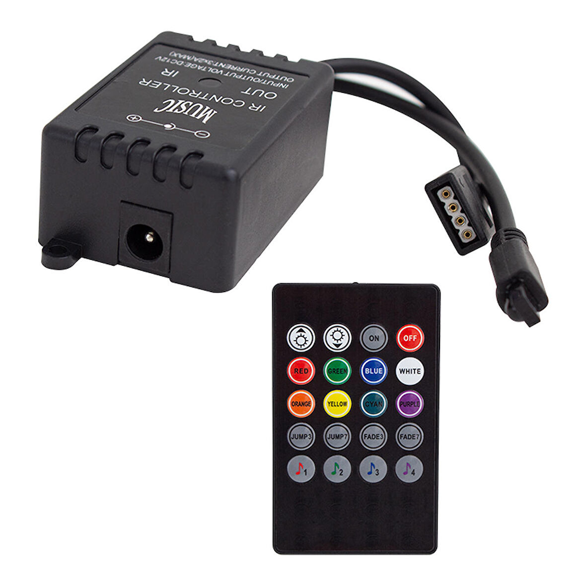 POWERMASTER LED KONTROL CİHAZI KUMANDALI RENK DEĞİŞTİREN SESE DUYARLI