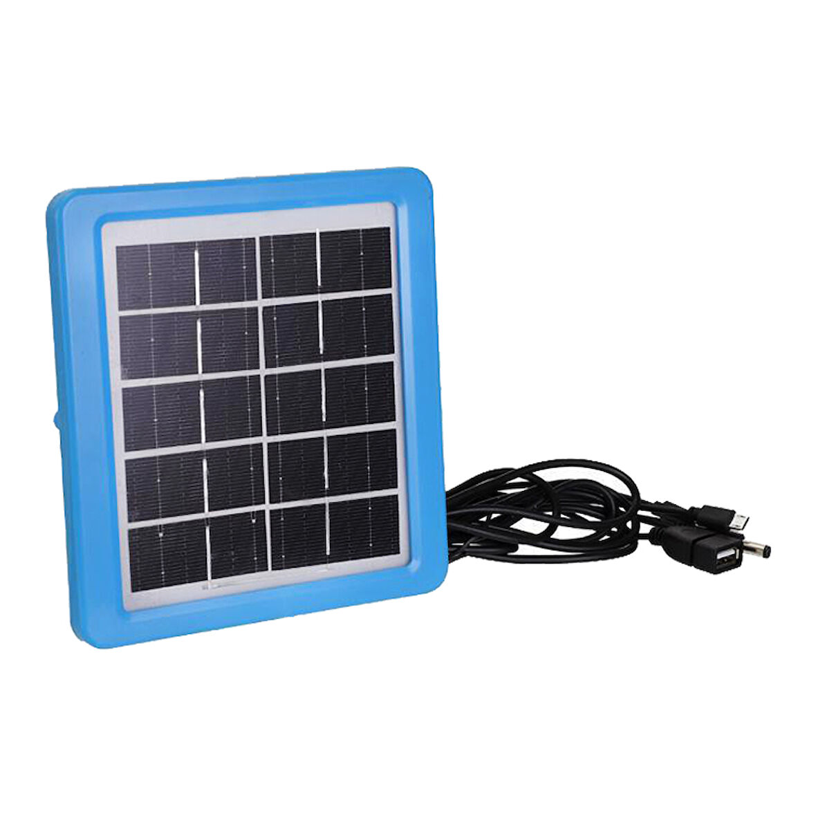 Powermaster 6 Volt 0.3 A 1.5 Watt Solar Güneş Enerjisi Paneli Kamp İçin Çoklu Şarj Aleti Cihazı 