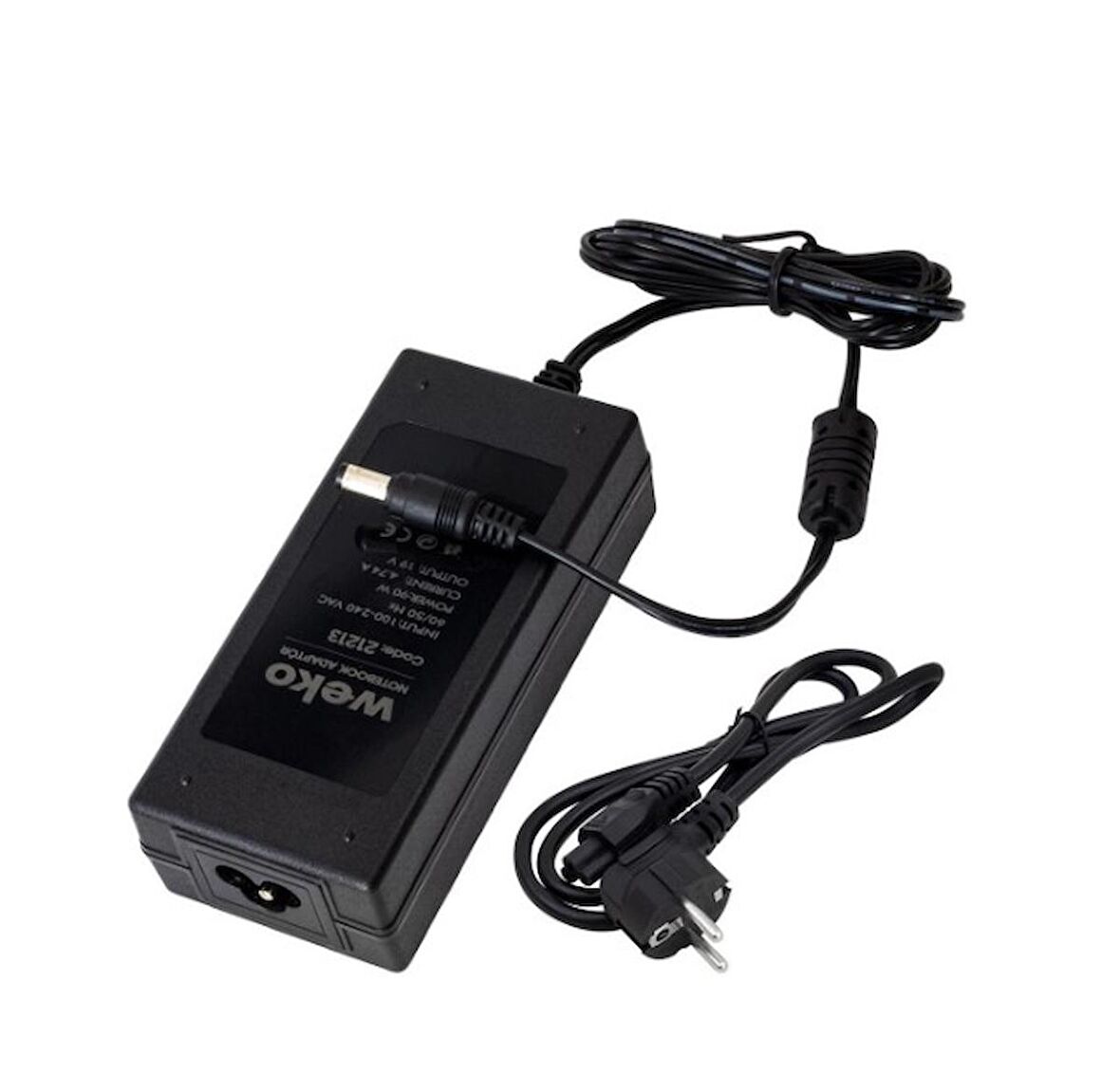 WEKO 19 VOLT 4.74 AMPER 90 WATT 4.8*1.7 UÇLU NOTEBOOK ADAPTÖR YERLİ ÜRETİM