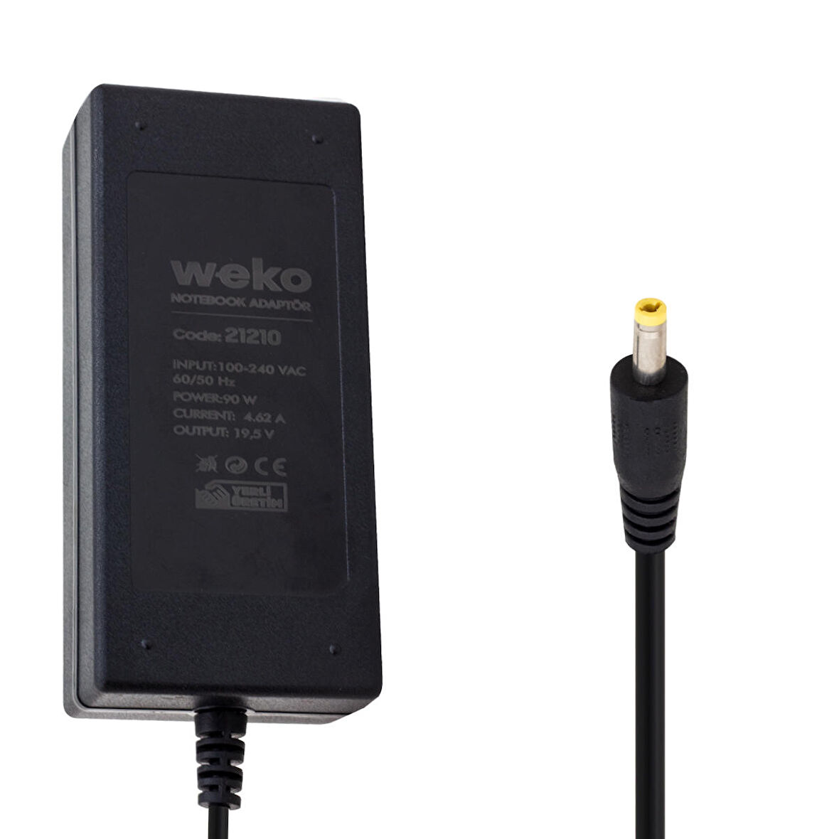 WEKO 19.5 VOLT - 4.62 AMPER - 90 WATT 4.0*1.7 UÇLU YERLİ ÜRETİM NOTEBOOK ADAPTÖR