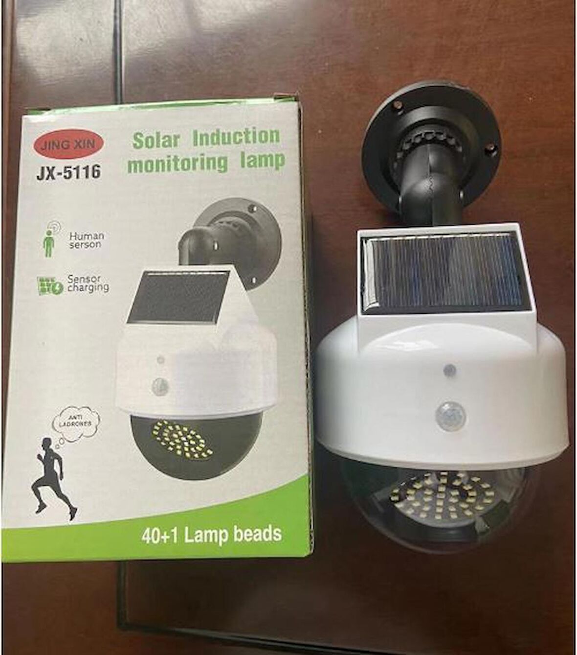 Ayt Powermaster JX-5116 Kamera Görünümlü Lamba Solar Panelli Caydırıcı Kamera