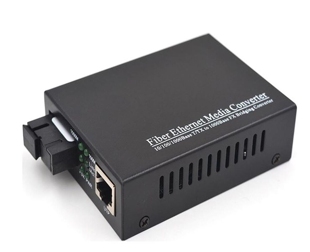 POWERMASTER PM-22107 1000 MBPS 200 METRE FİBER OPTİK ETHERNET MEDIA KONVERTÖR