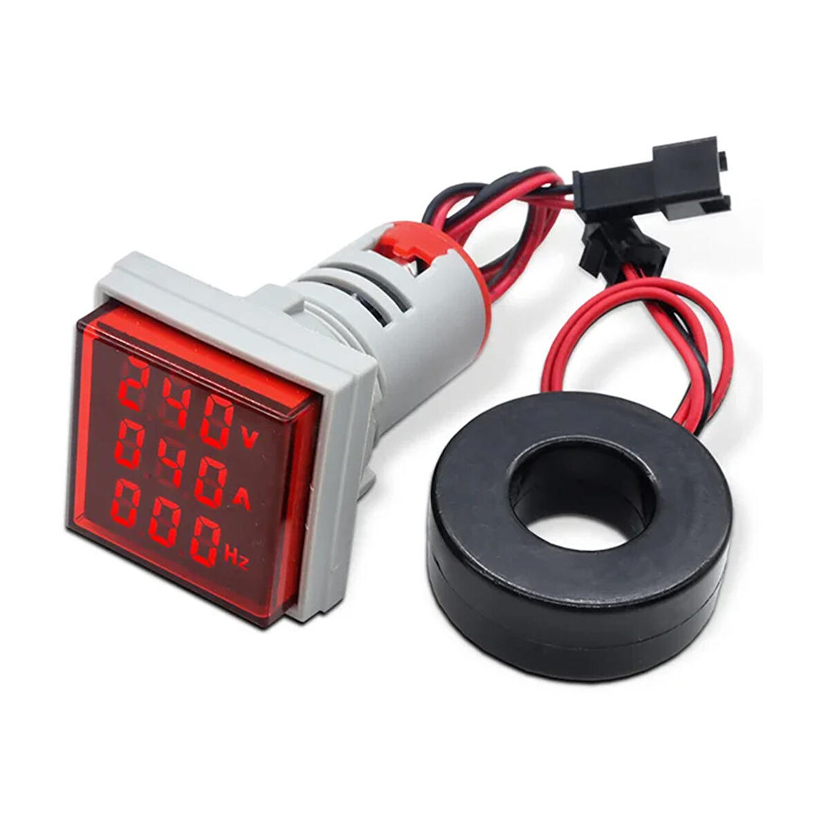 Powermaster Voltampermetre 50 500V 0-100A AC Kare Kırmızı (AD22-22VAS)