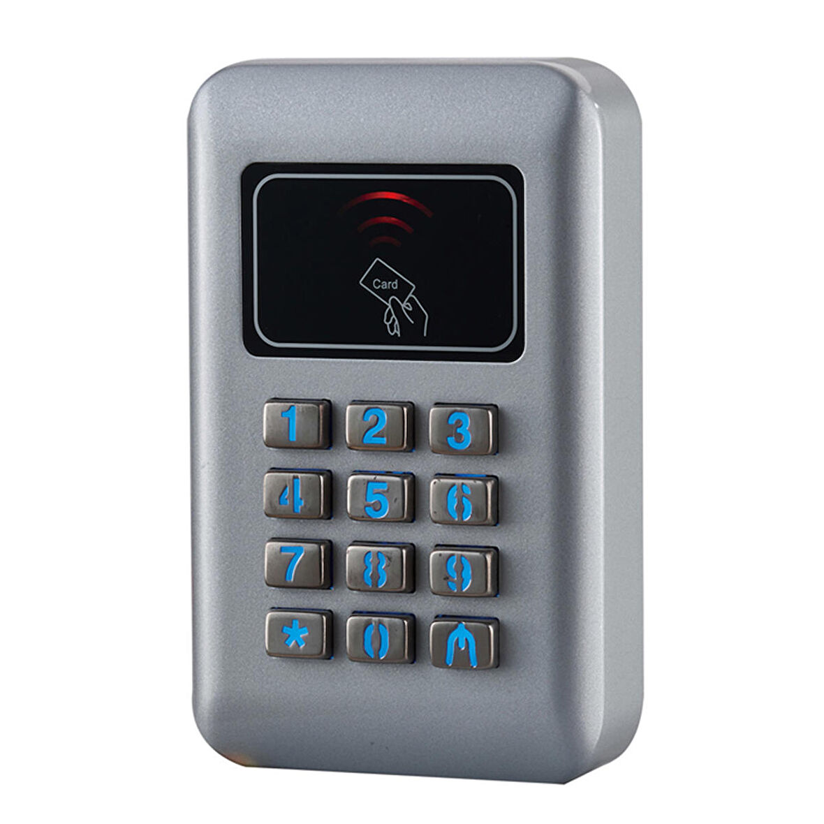 Powermaster PM-24323 Kapı Metal Şifrematik Okuyucu Su Geçirmez Pin Prox Kartlı Geçiş Kontrol Sistemi 