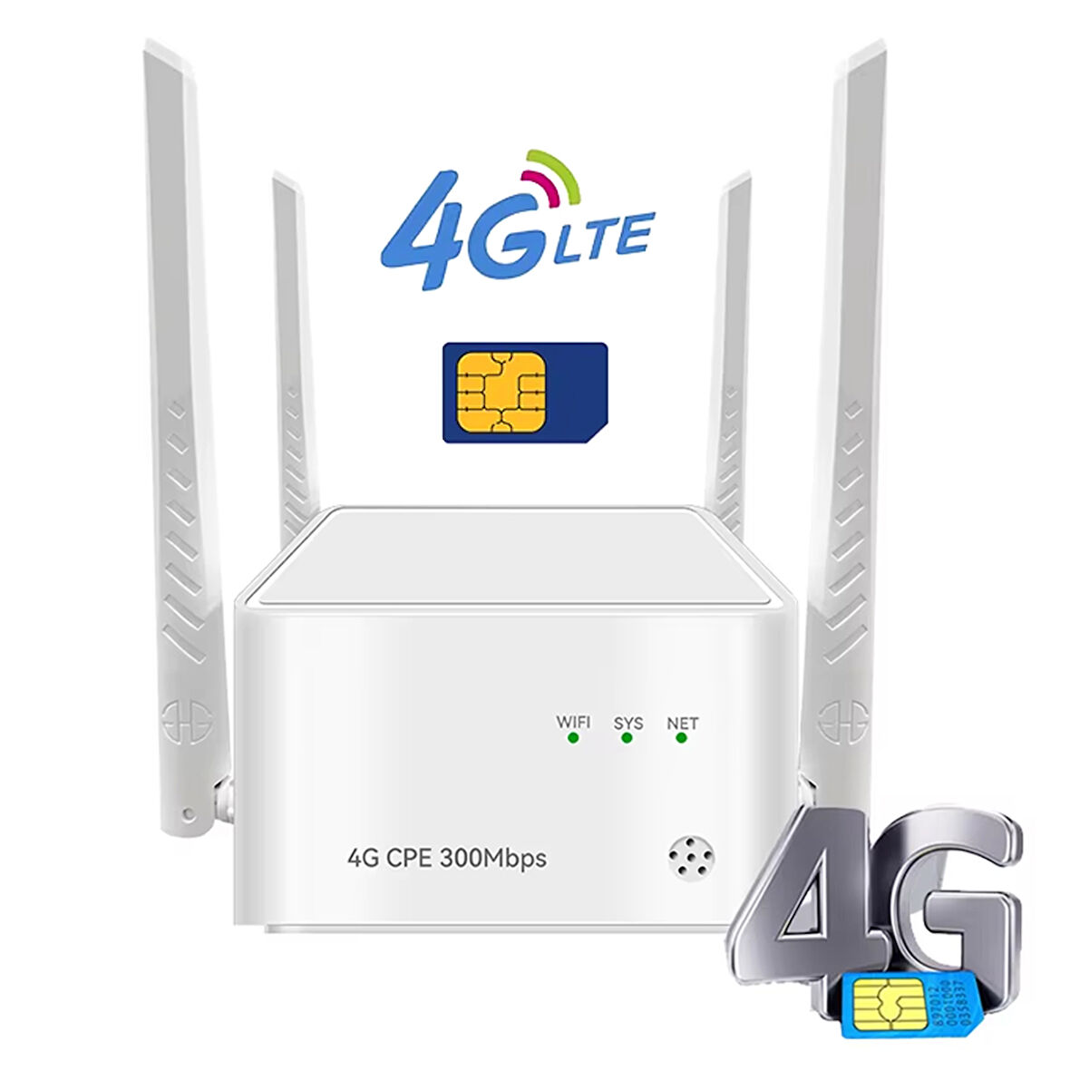 Ayt Powermaster 300 Mbps Kablosuz İç Mekan 4G Lte Sim Kart Destekli Bağımsız Modem Router Wifi Sinyal Güçlendirici