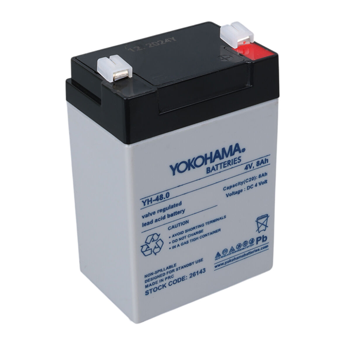 Ayt Yokohama YH-48.0 4 Volt 8 Amper Akü 68x45x95 mm Yeni Tarihli Taze Akü