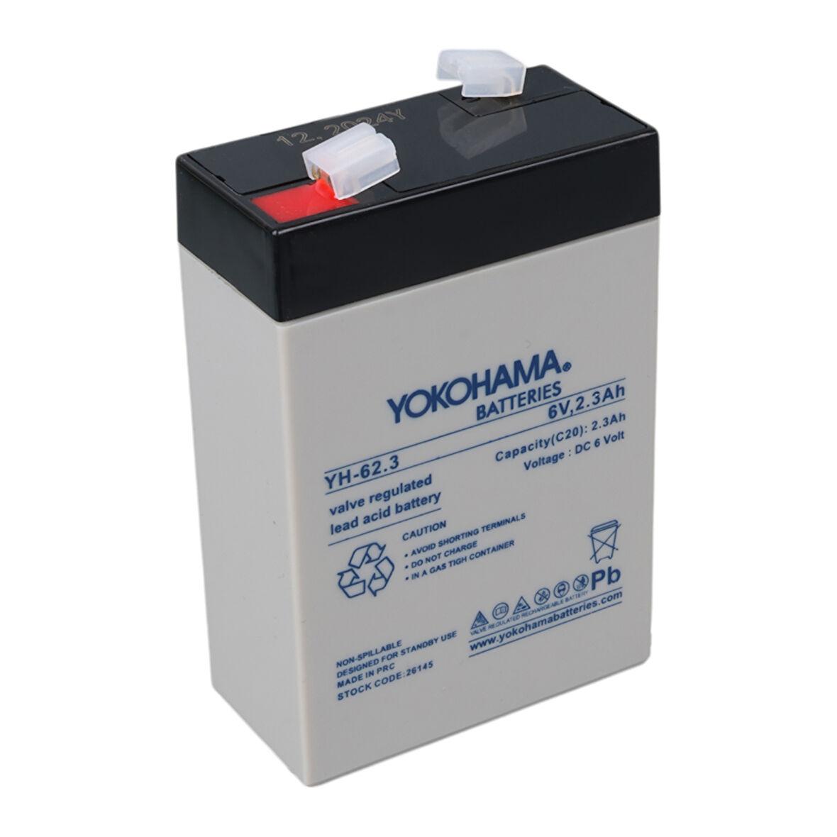 Ayt Yokohama YH-62.3 6 Volt 2.3 Amper Akü 90x43x38 mm Yeni Tarihli Taze Akü