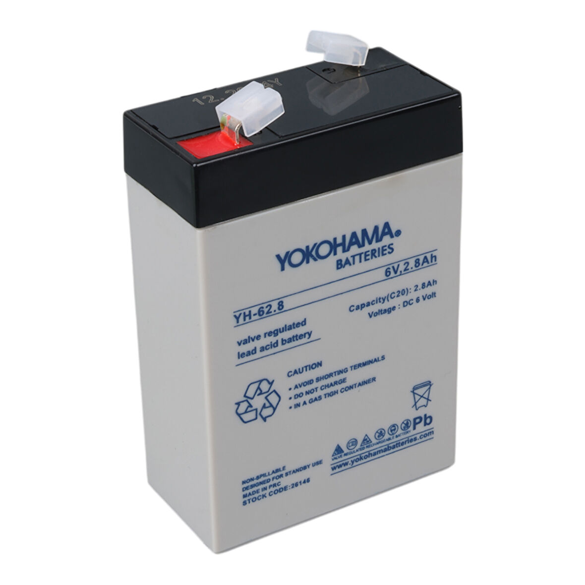 Ayt Yokohama YH-62.8 6 Volt 2.8 Amper Dik Akü 66x33x97 mm Yeni Tarihli Taze Akü