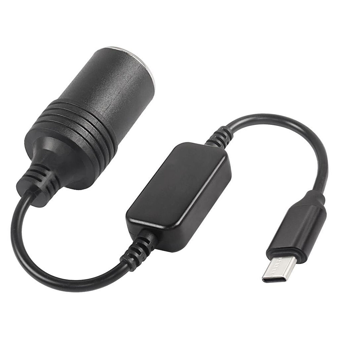 Powermaster Type-C 5Volt- 12V 1A Dişi Çakmak Çevirici 30cm Kablolu