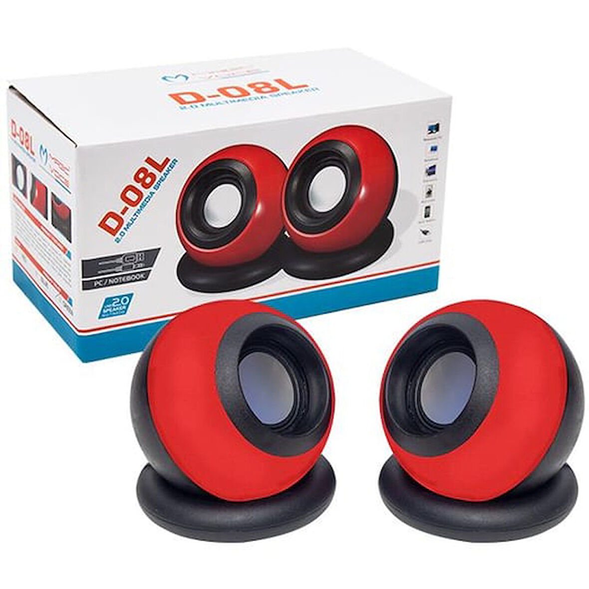 MagicVoice MV-24837 2x3 Watt Aux Multimedia Mini USB Speaker - Hoparlör