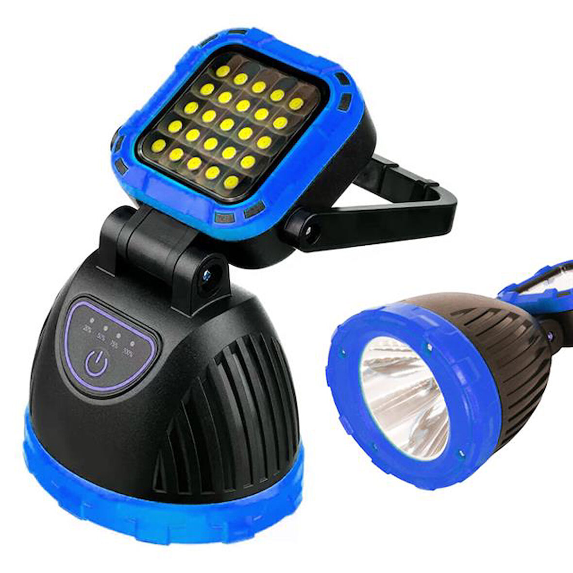 Powermaster PM-8033B 6 Modlu EL Feneri Ve Işıldak Acil Durum Lambası 25 Cob Ledli Solar Şarjlı