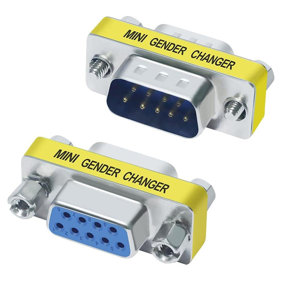 Ayt Pm-26520 DB9 RS232 Erkek-Dişi M2F 9 Pin Çevirici Ara Adaptör Dişi Erkek Vga Soketi