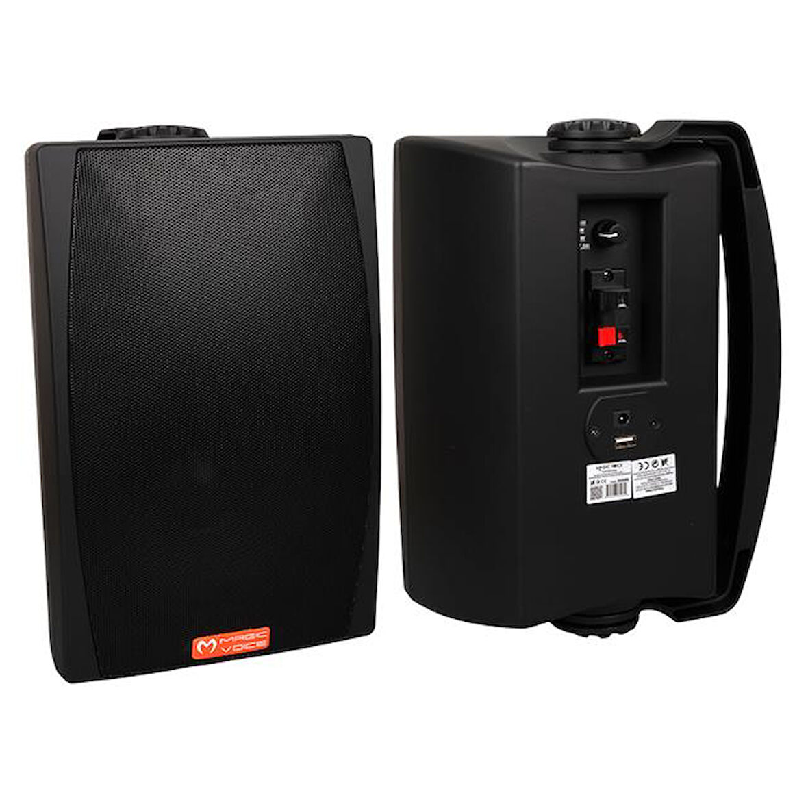 Magicvoice MV-03 16 CM 60 Watt Komütatörlü Hat Trafolu Siyah Sütun Hoparlör (2'Li Takım)