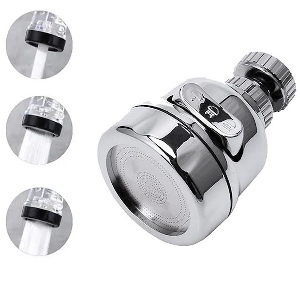 Sunup SN-27115 3 Kademeli Tasarruflu Musluk Başlığı 360 Derece
