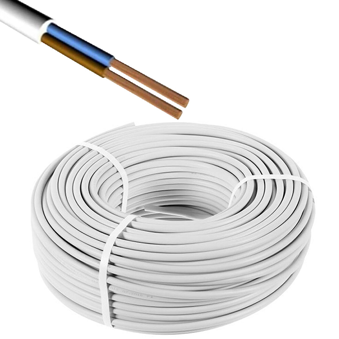 Powermaster 2X2.5 CU Bakır TTR Kablo (100 Metre)