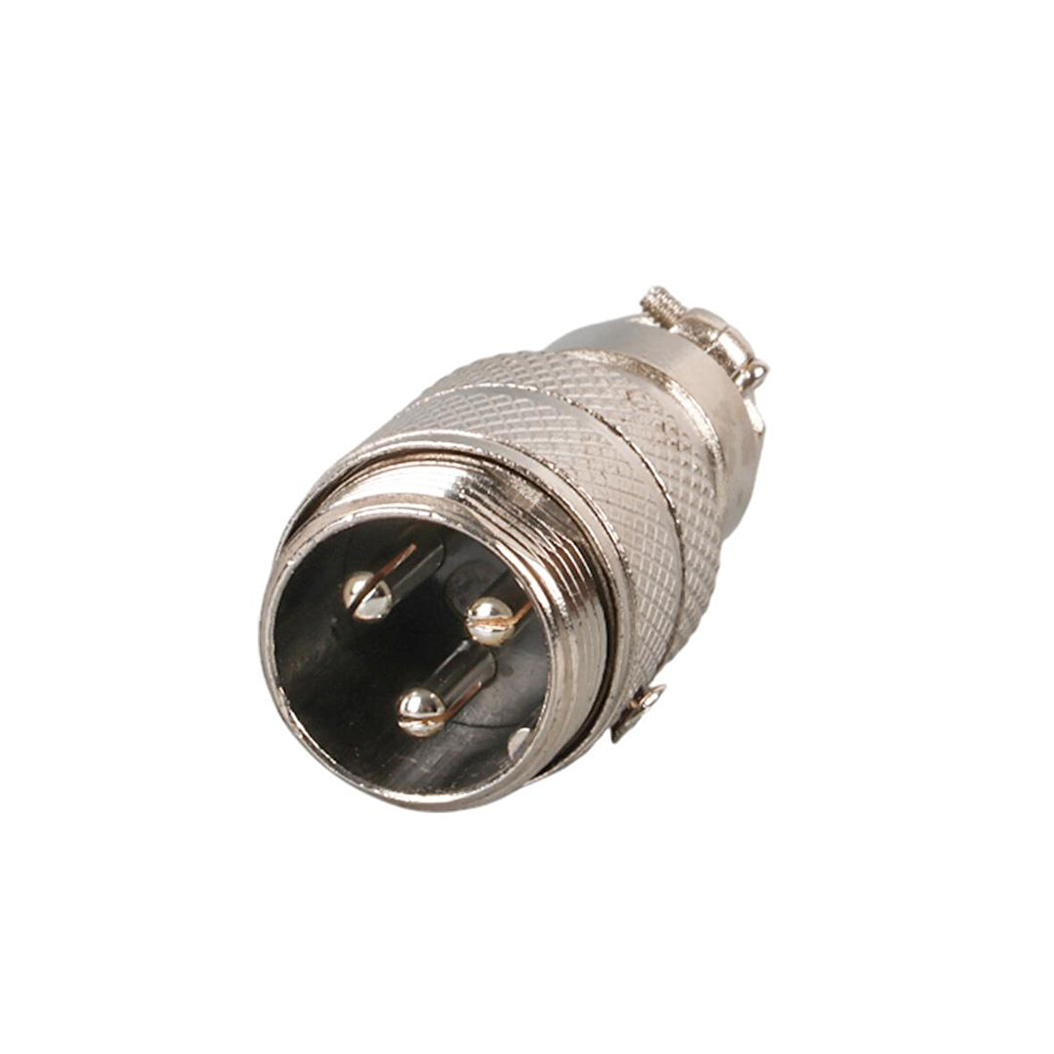 Ayt Mayk GX16-3 Pinli Metal Erkek Konnektör Jack Soket M16 16mm Çap Vida Dişli