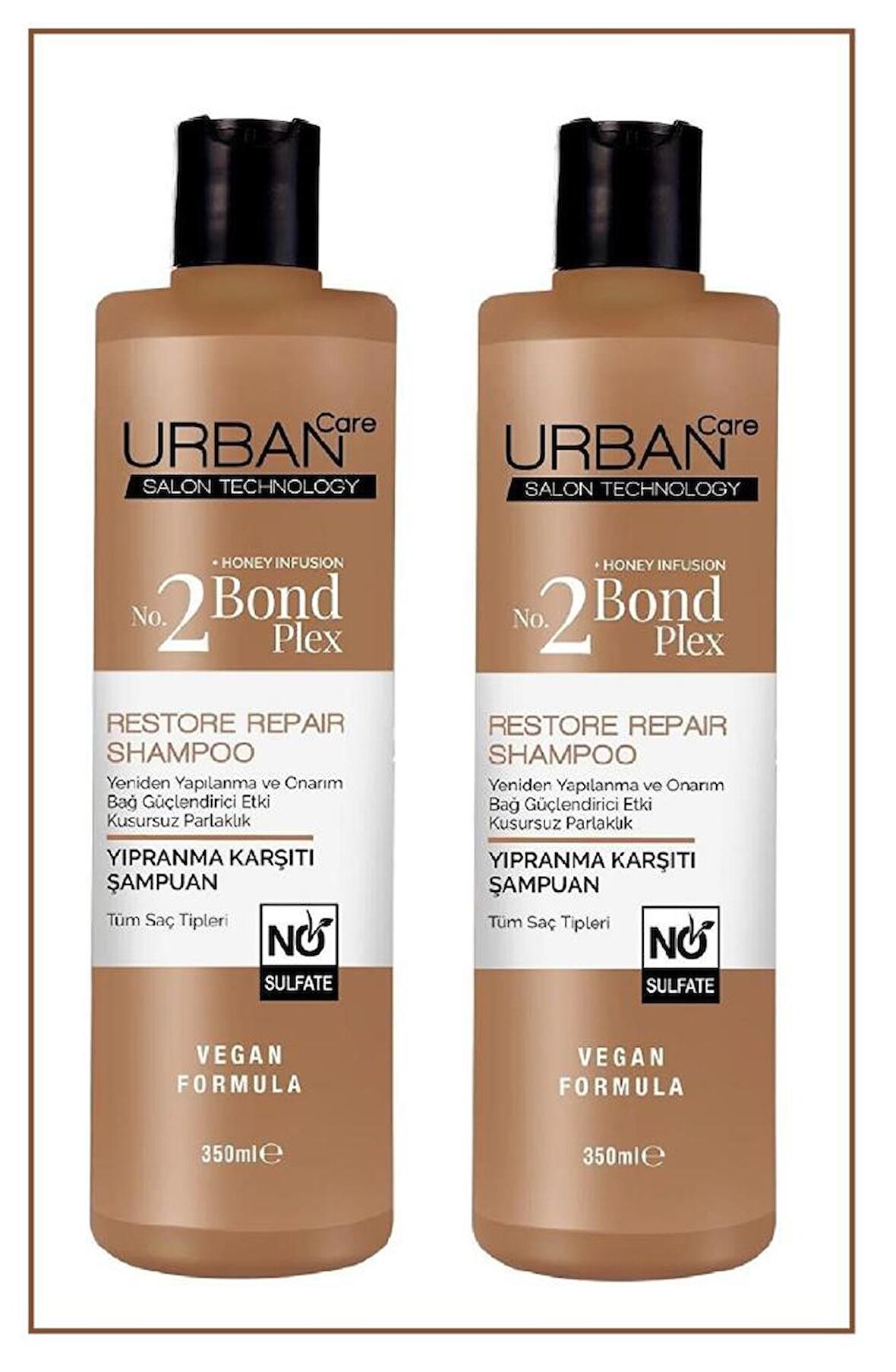 Urban Care No.2 Bond Plex Restore Repair Yıpranma Karşıtı Saç Bakım Şampuanı 350 Ml-sülfatsız X 2 ADET