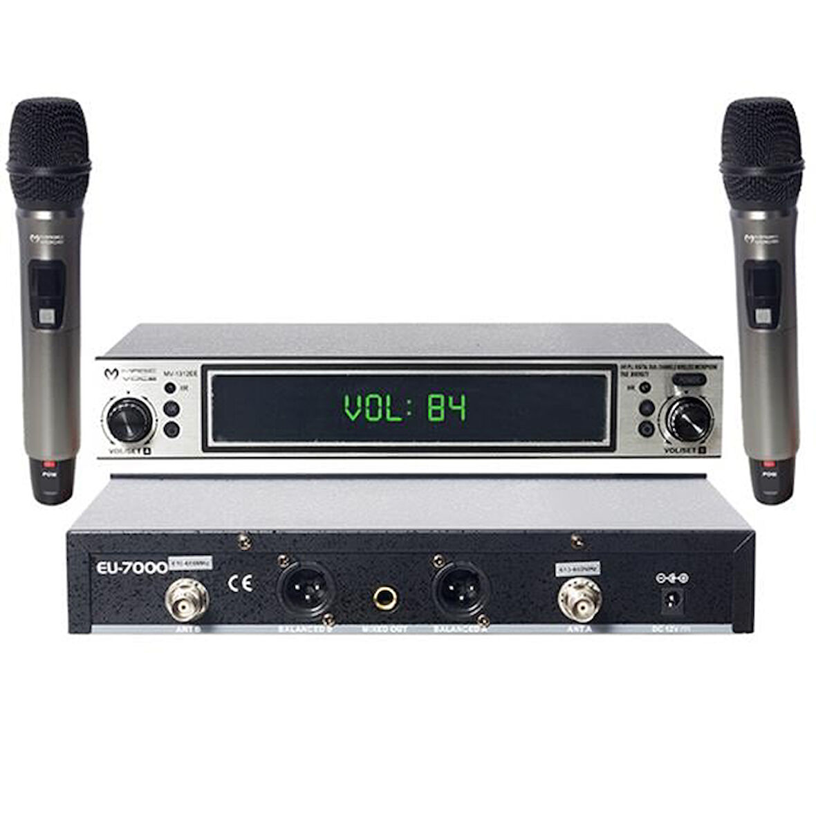 Magicvoice MV-1312EE UHF 2 El Kablosuz Telsiz Mikrofon