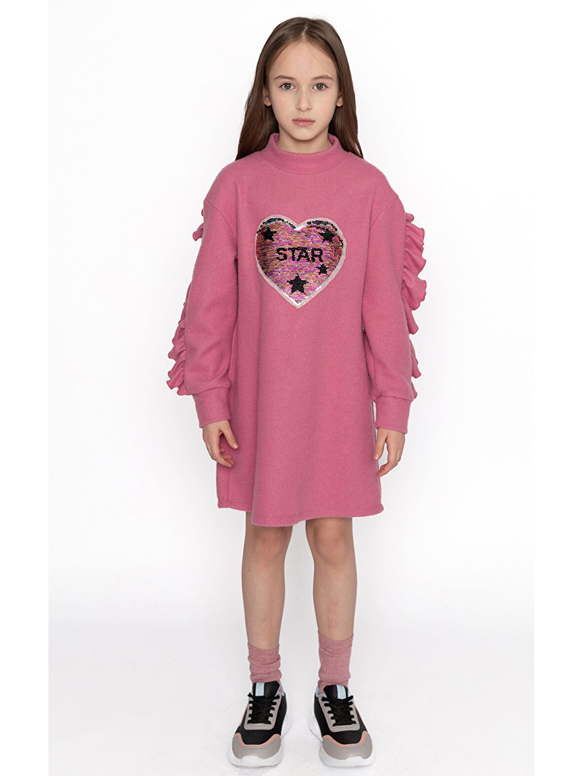 Payet Kalpli Kız Çocuk Elbise