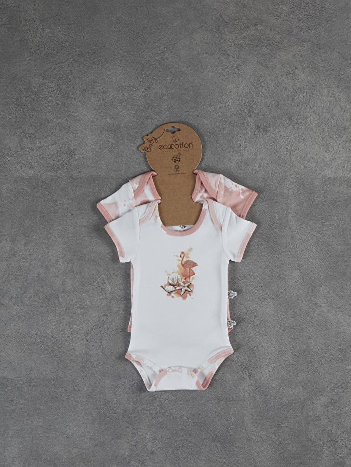 Ecocotton Rosa Kısa Kollu Zıbın Seti 12-18 Ay