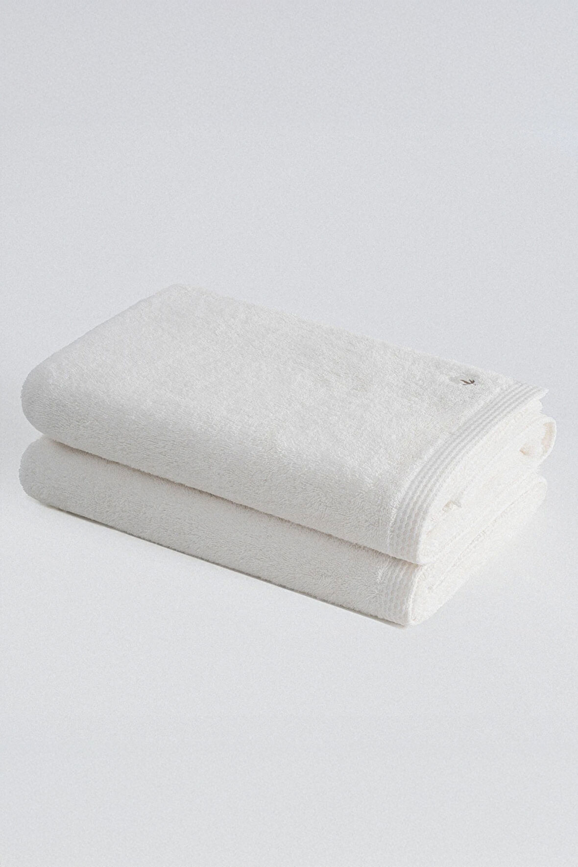 Ecocotton Pure Cotton Krem Kelebek Bordürlü %100 Organik Pamuk 2'li El Havlusu Seti - 30*50 cm
