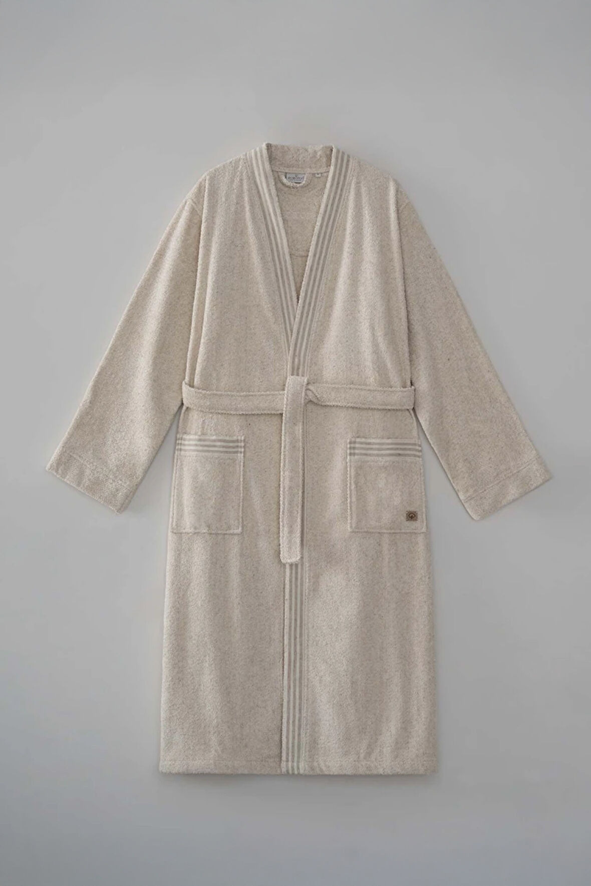 Ecocotton Raisa Organik Pamuk Bej "XX-Large" Erkek Bornoz 