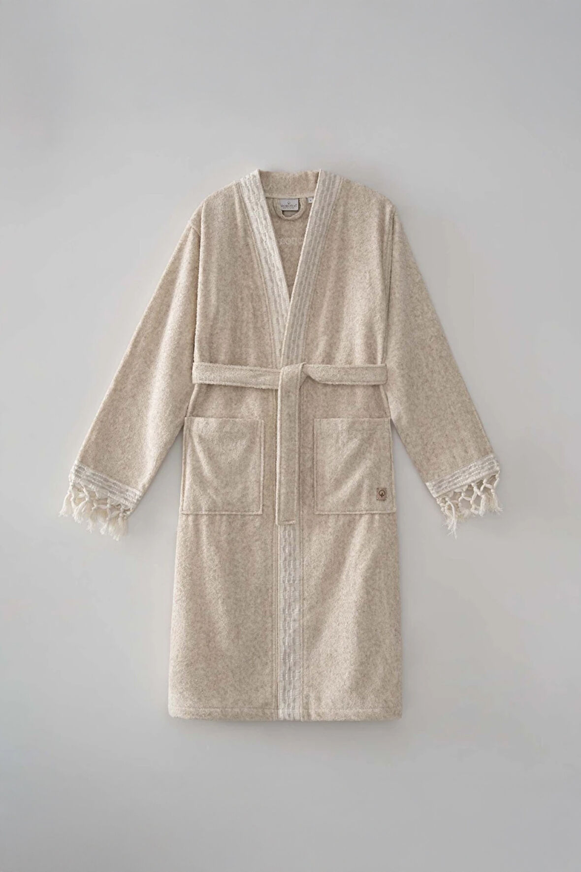 Ecocotton Ramina Organik Pamuk Bej "X-Large" Kadın Bornoz