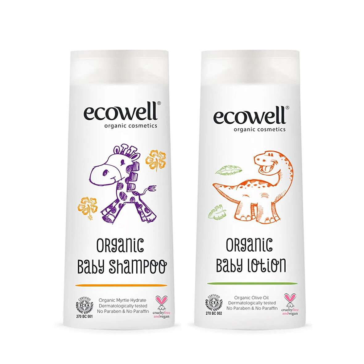 Ecowell Bebe Şampuanı 300 ml & Bebe Losyonu 300 ml