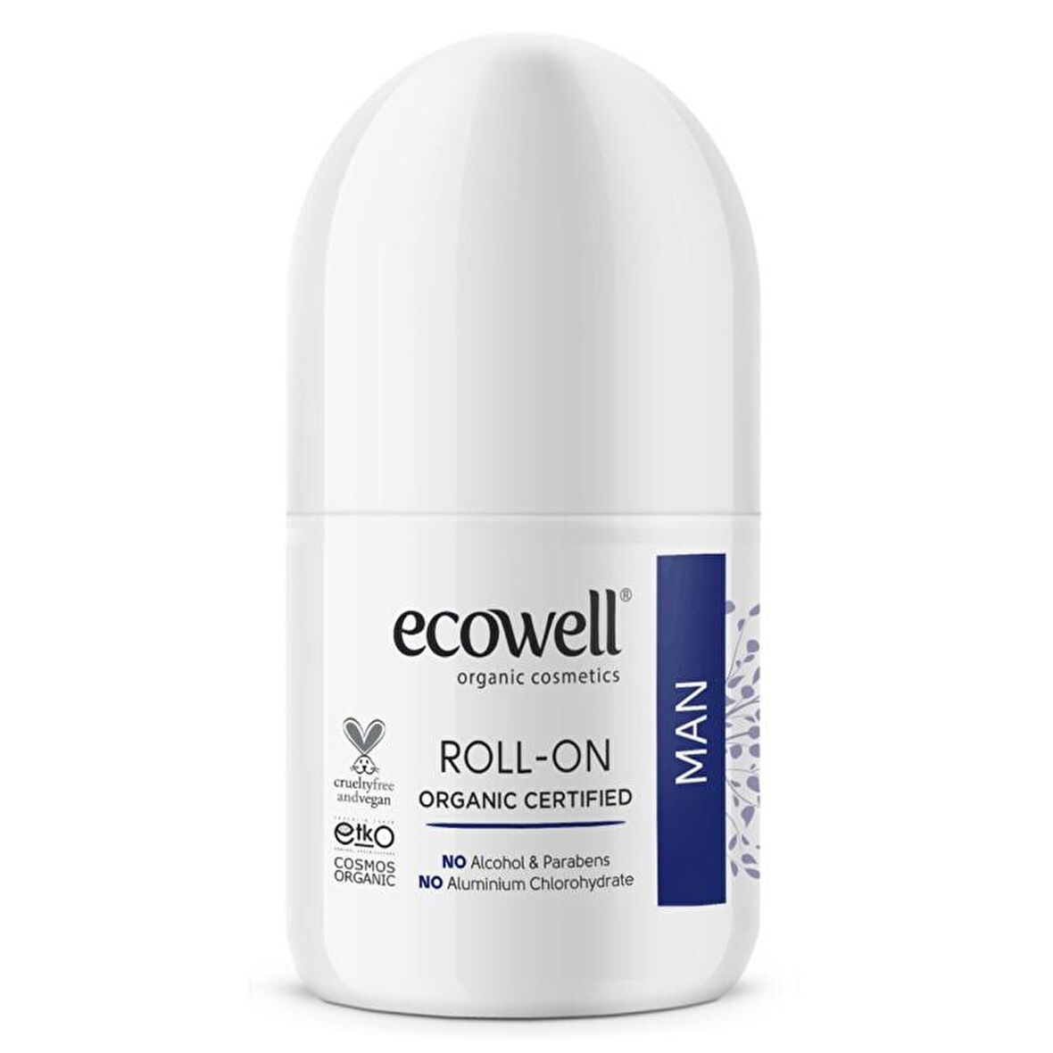 Ecowell Ecowell Antiperspirant Ter Önleyici Leke Yapmayan Erkek Roll-On Deodorant 75 ml