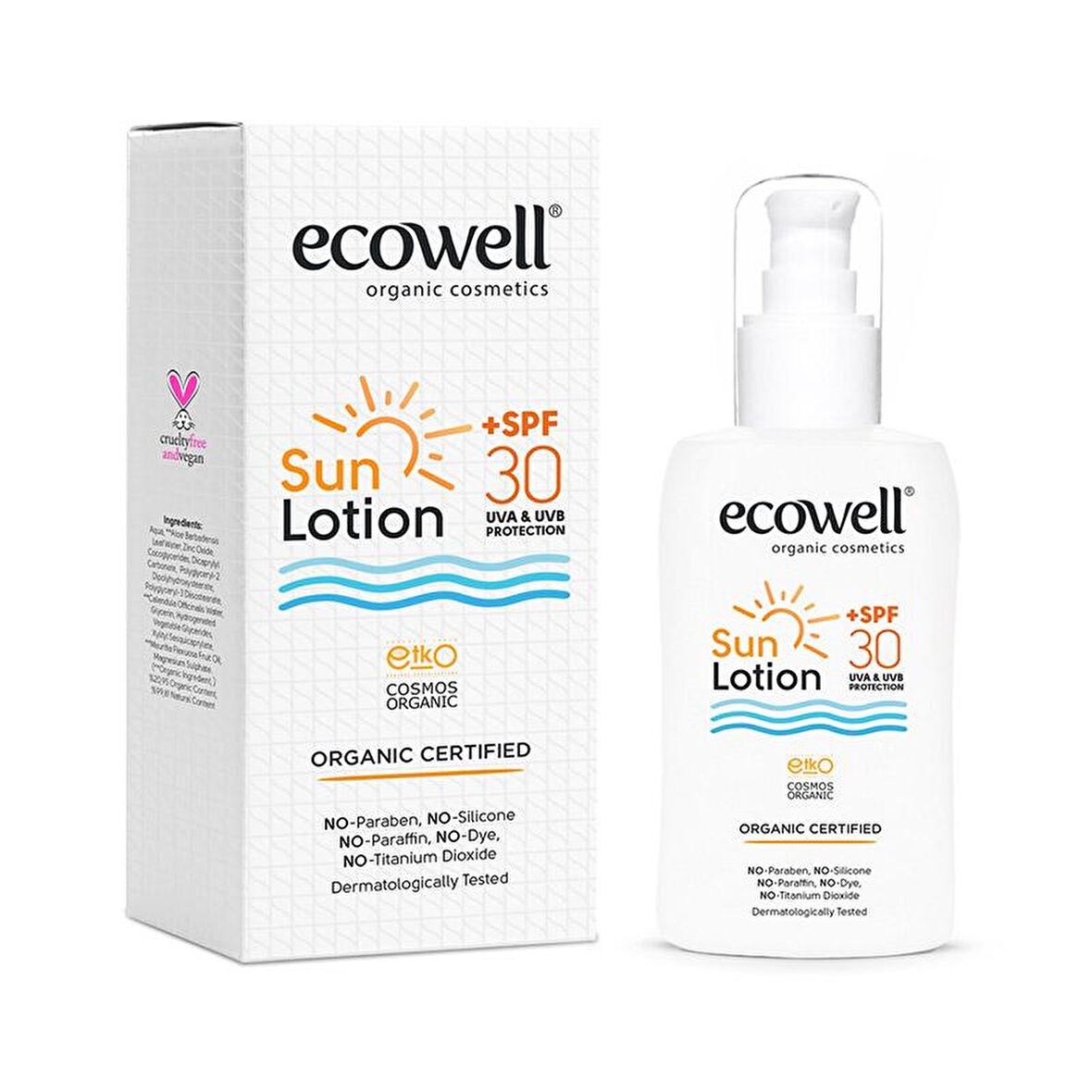 Ecowell Sun 30 Faktör Leke karşıtı Renksiz Güneş Koruyucu Losyon 150 ml