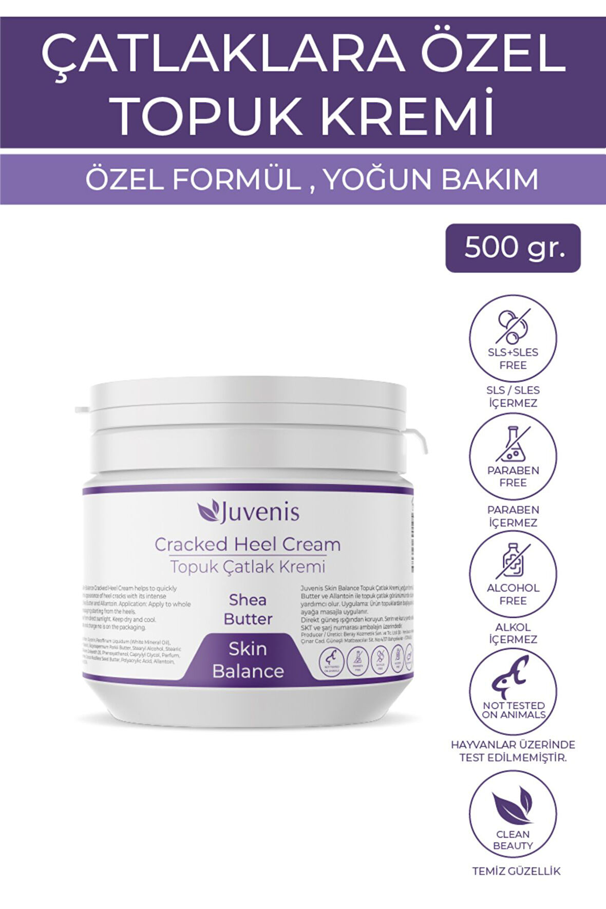 Topuk Çatlak Kremi Topuk Çatlakları İçin Nemlendirici Skin Balance Serisi Topuk Çatlak Kremi