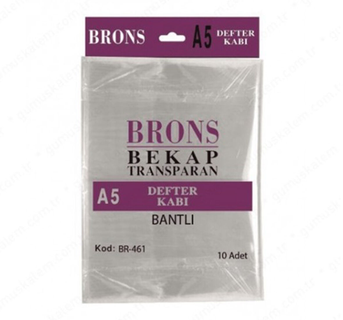 Brons Hazır Defter Kabı A5 Şeffaf 10Lu Küçük Boy - 2 paket
