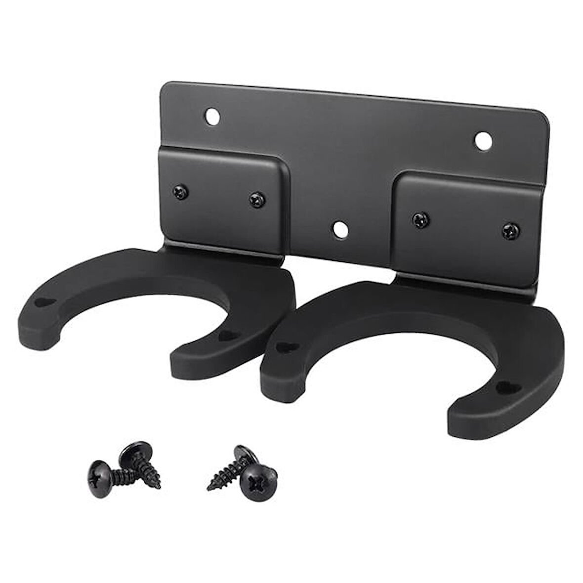 Powermaster PM-26938 Duvara Monte Çift Mikrofon Tutucu Askı Metal Gövde