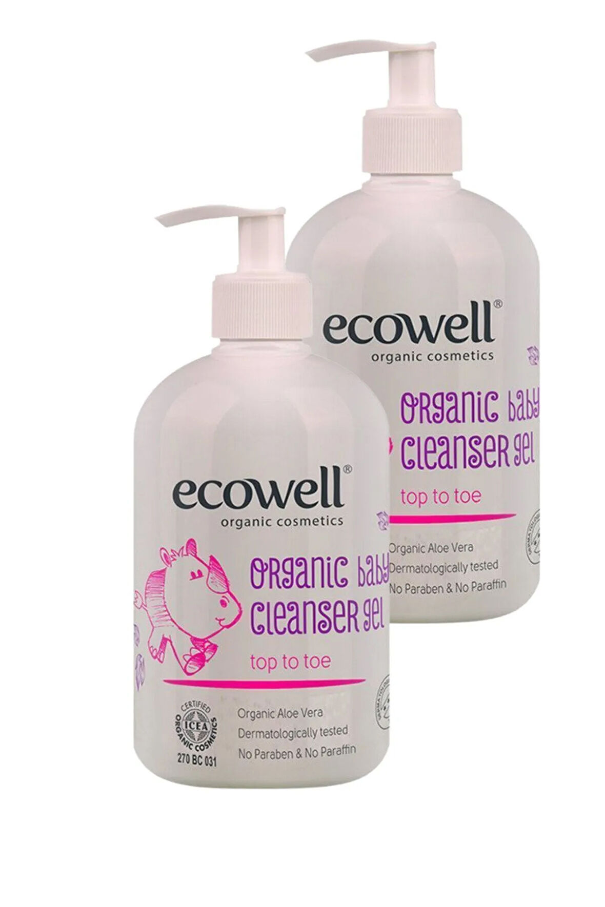 Ecowell Organik Bebek Temizleme Jeli 2'li (2x500 ml)