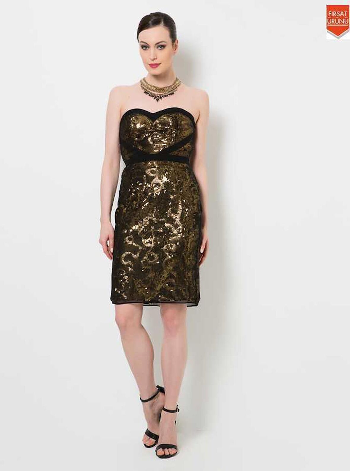 Y15 11021 ELBISE   Gold