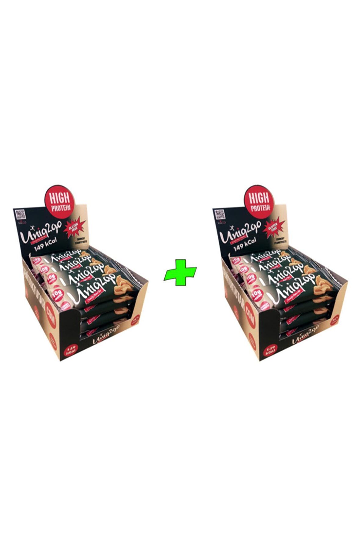 Crunchy Mıdı 40 G.- Fıstık Ezmeli Proteinli Bar 16'lı X 2 Kutu (toplam 32 Adet Bar)