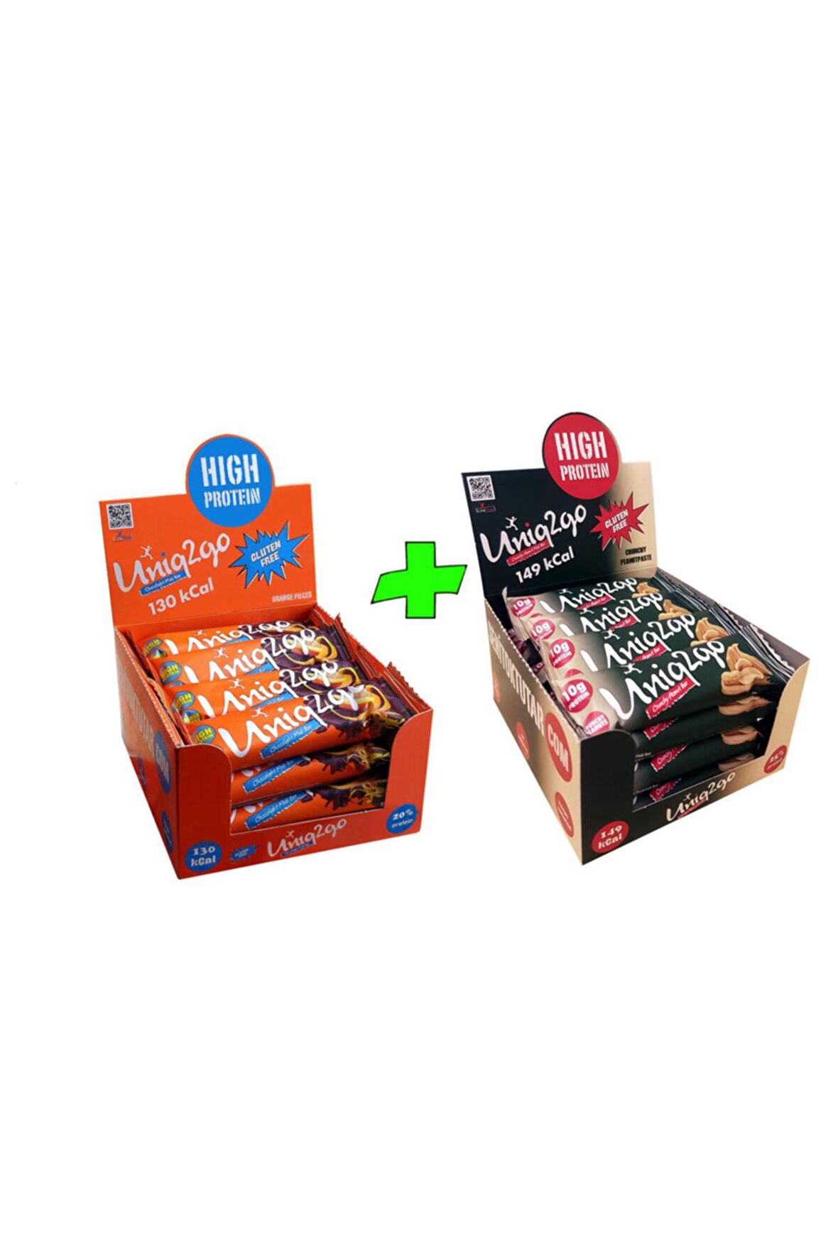 Chocolight Mıdı40g Portakallı+ Crunchy Mıdı40g Fıstıkezmeli Proteinli Bar(32 Adetbar)