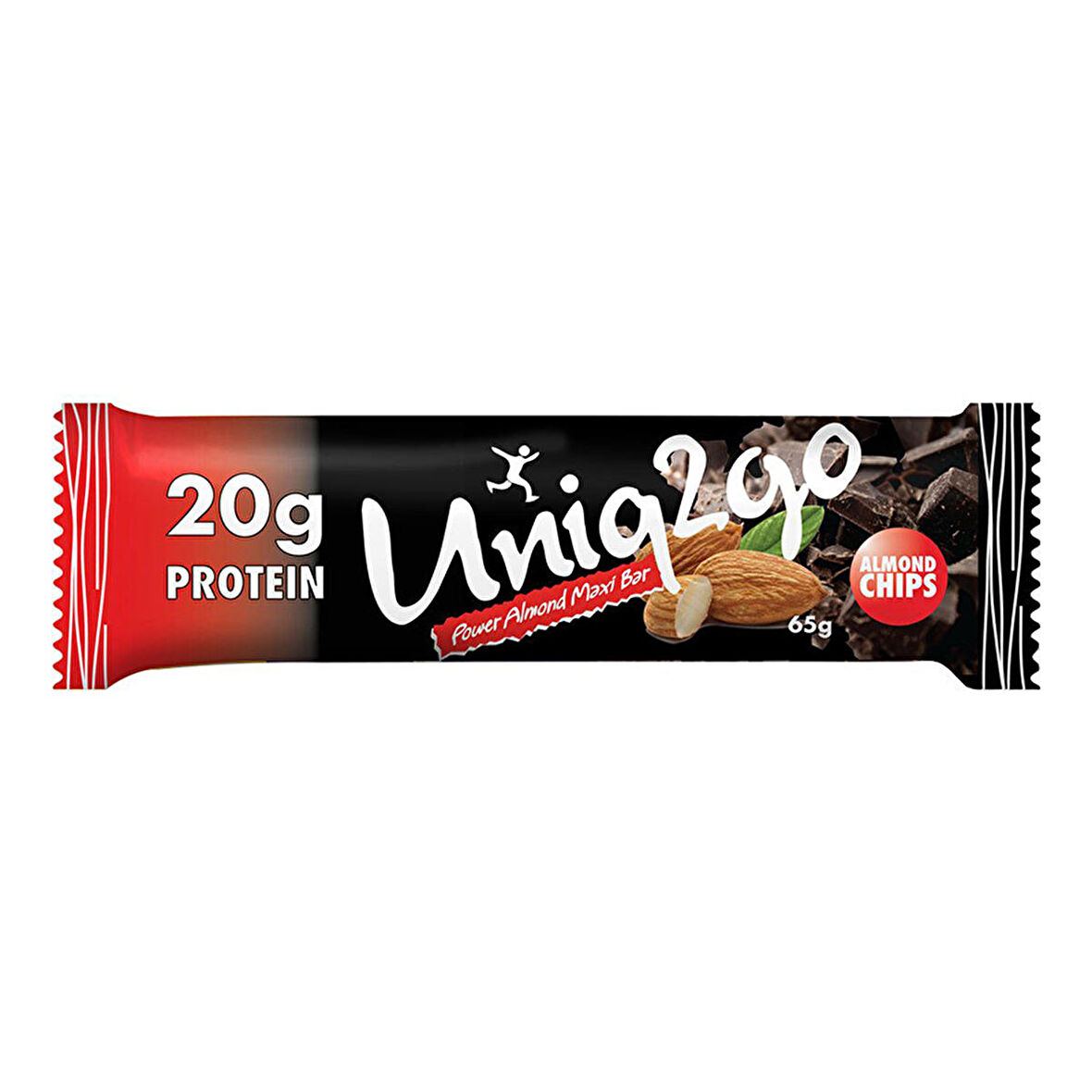 Uniq2go Power Bademli ve Proteinli Maxi Bar 65 Gr - BADEM