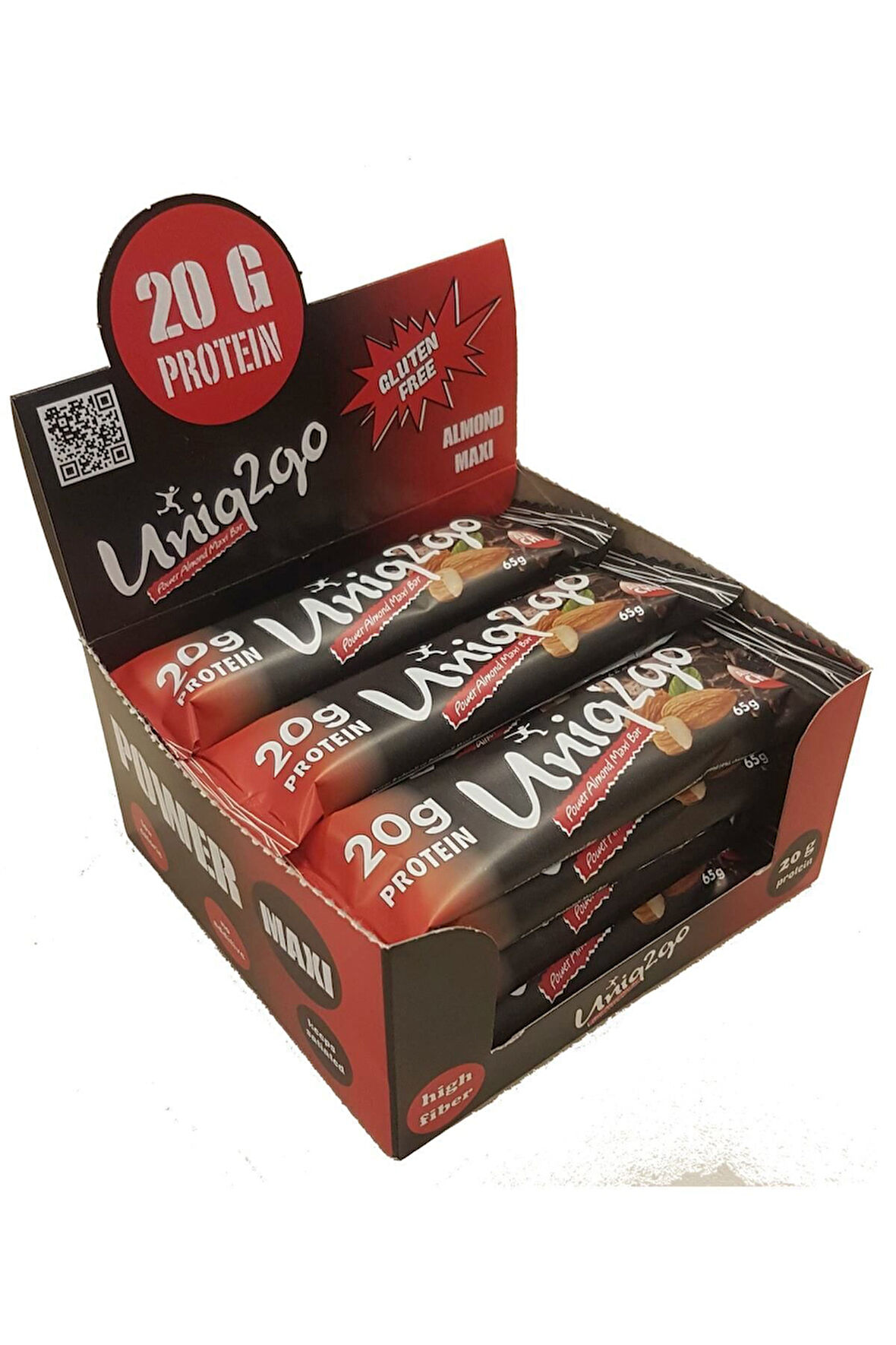 Power Almond Maxibar Protein Bar 65 gr %30 Protein 12li Kutu