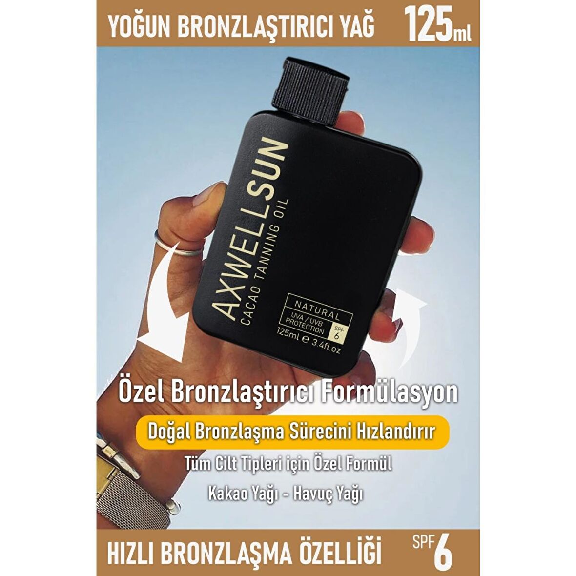 Axwell Sun Bronzlaştırıcı Yağ 125 ml