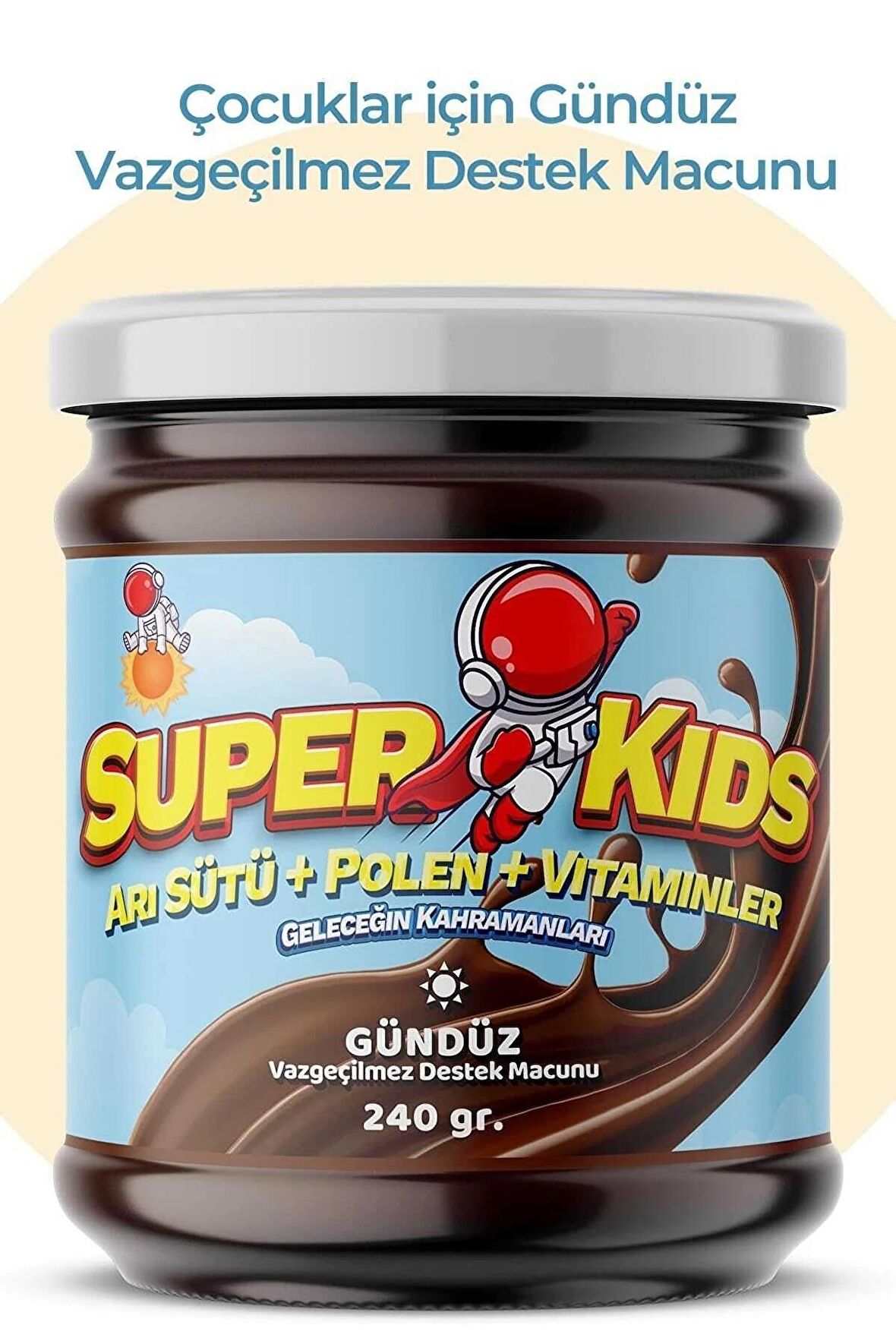 Superkids Çocuklar İçin Gündüz Destek Macunu Çikolata Aromalı 240 gr