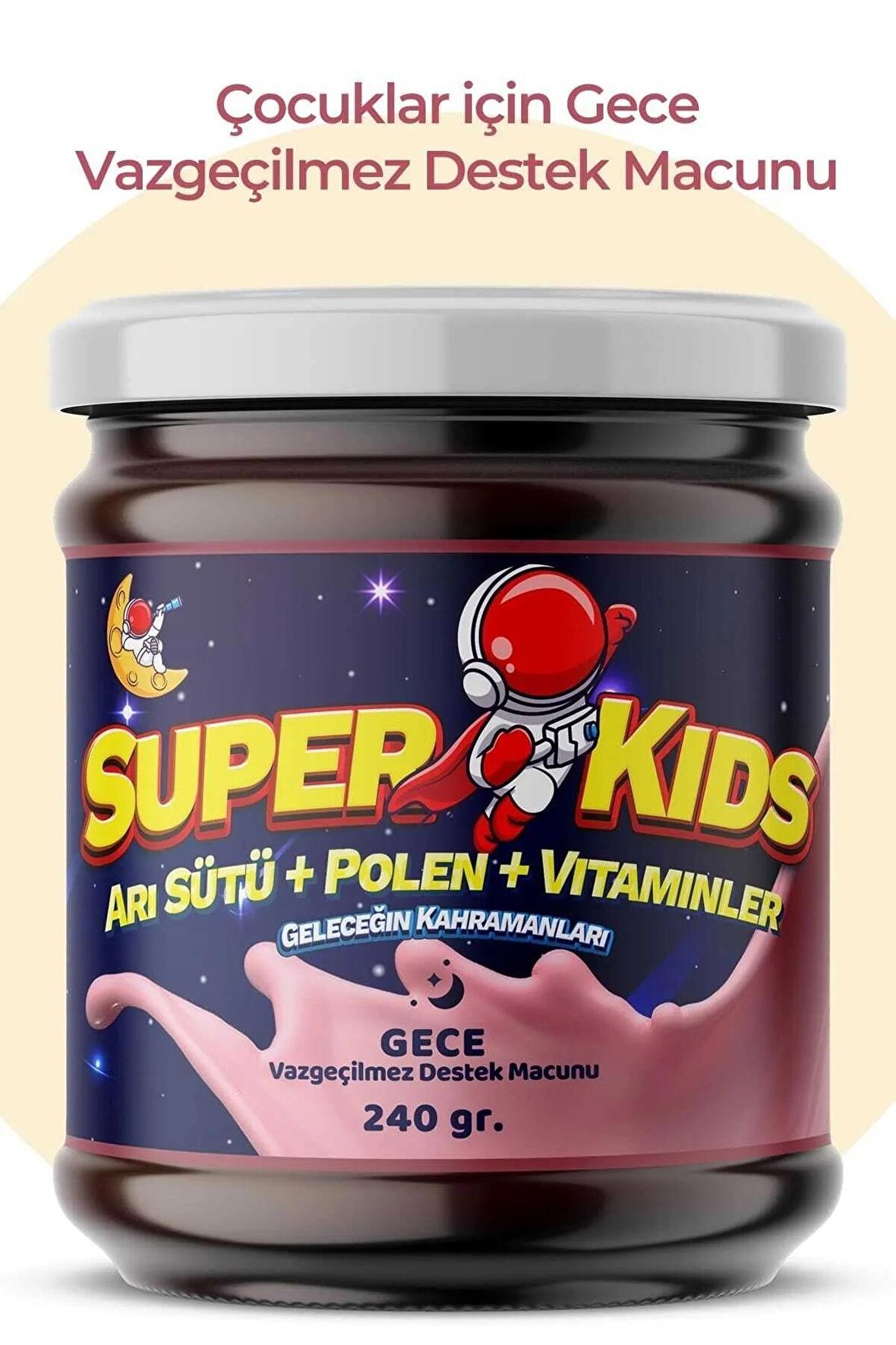 Superkids Çocuklar İçin Gece Destek Macunu Çilek Aromalı 240 gr